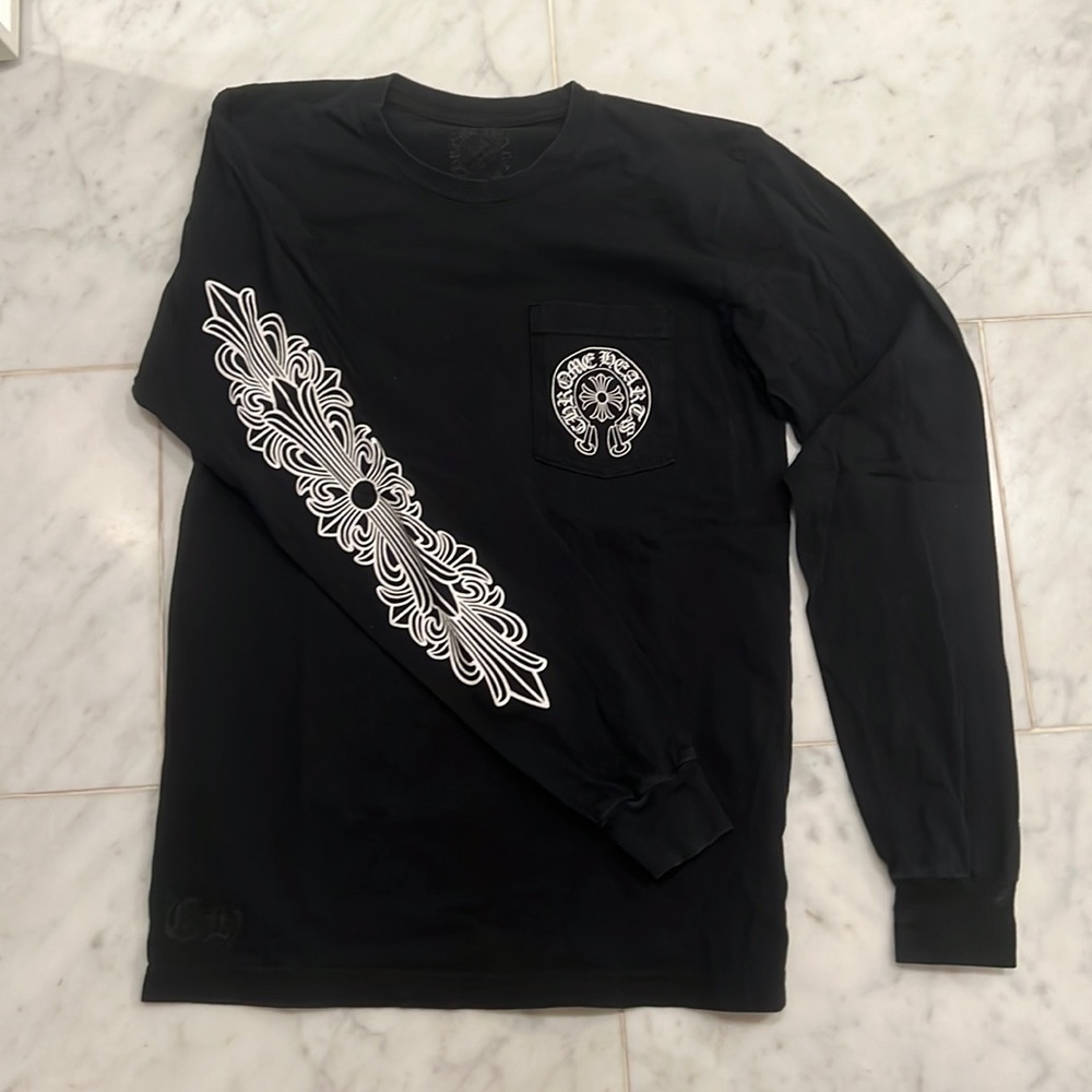Chrome Hearts black long sleeve shirt size medium. Los Angeles. Pre-owned